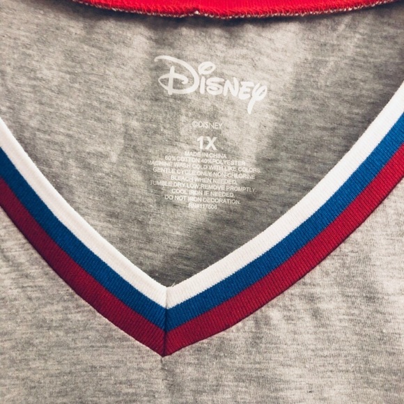 NWT DISNEY Mickey Mouse V-Neck Tee - Picture 6 of 11